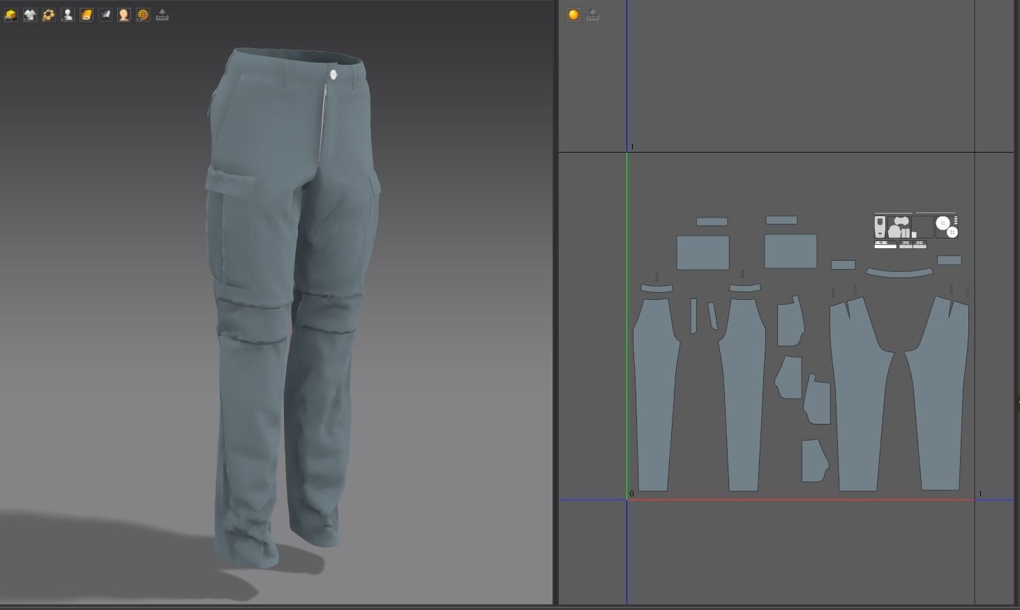Female pants pack - 3D Model Low-poly 3D model_14