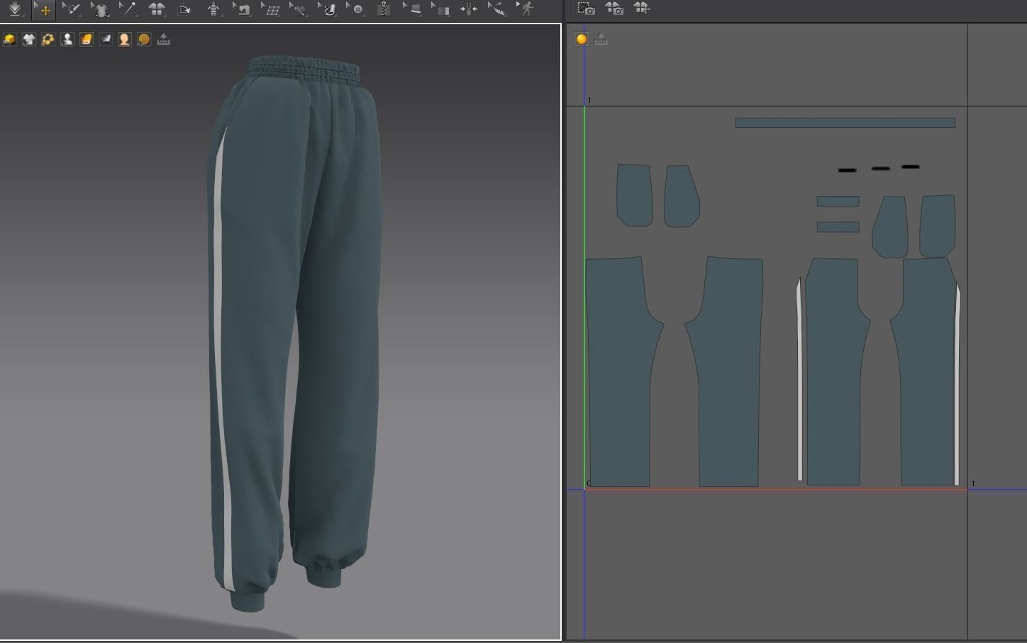 Female pants pack - 3D Model Low-poly 3D model_17