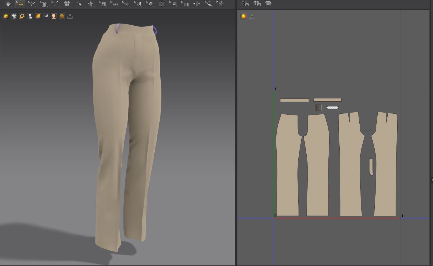 Female pants pack - 3D Model Low-poly 3D model_18