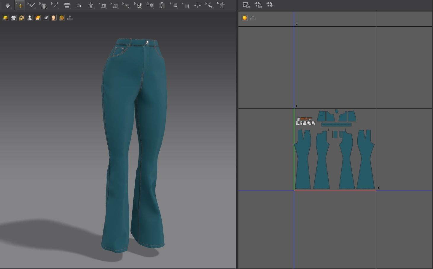 Female pants pack - 3D Model Low-poly 3D model_20