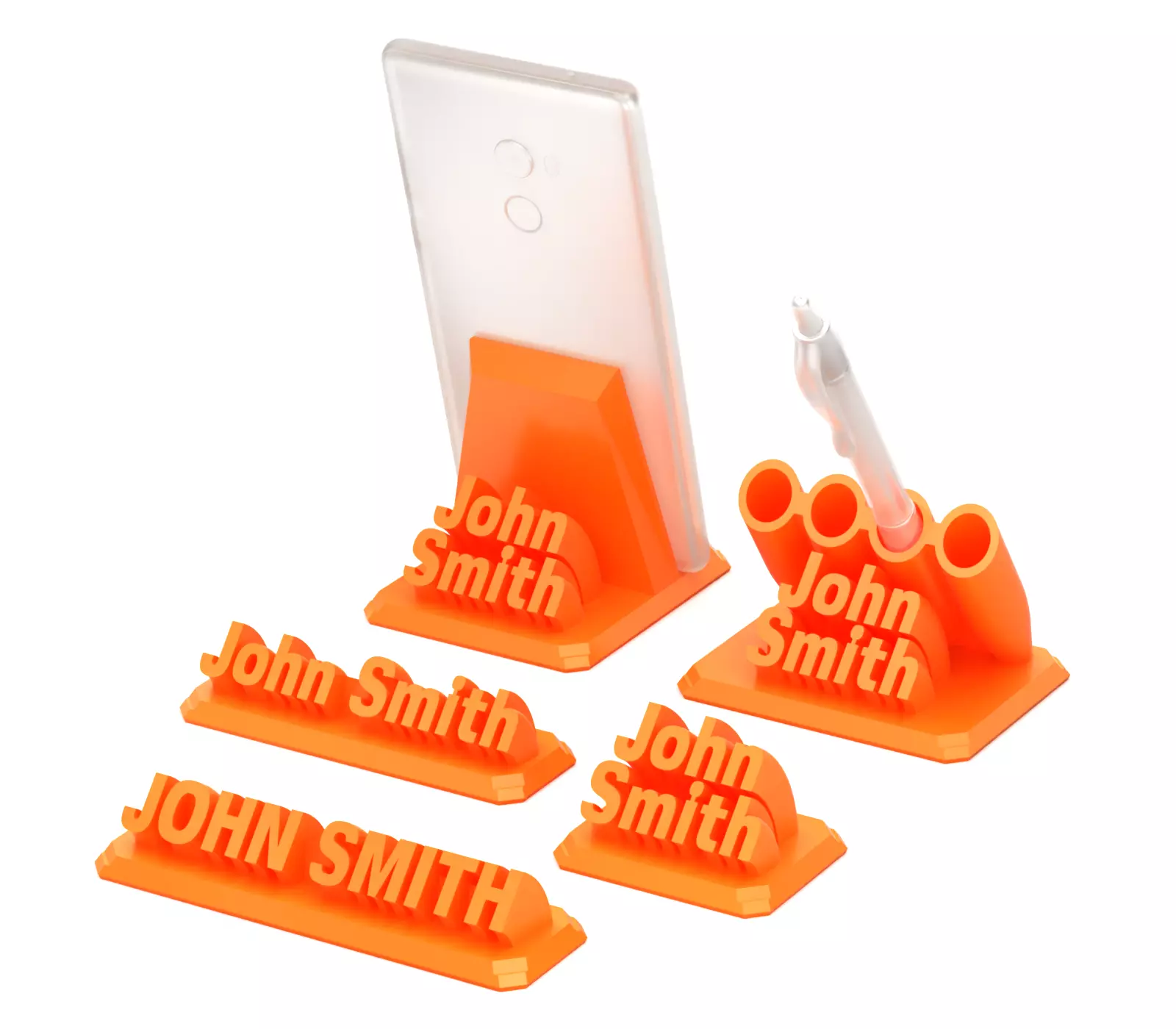 Your Name On Sweeping Text Plate 3D print model