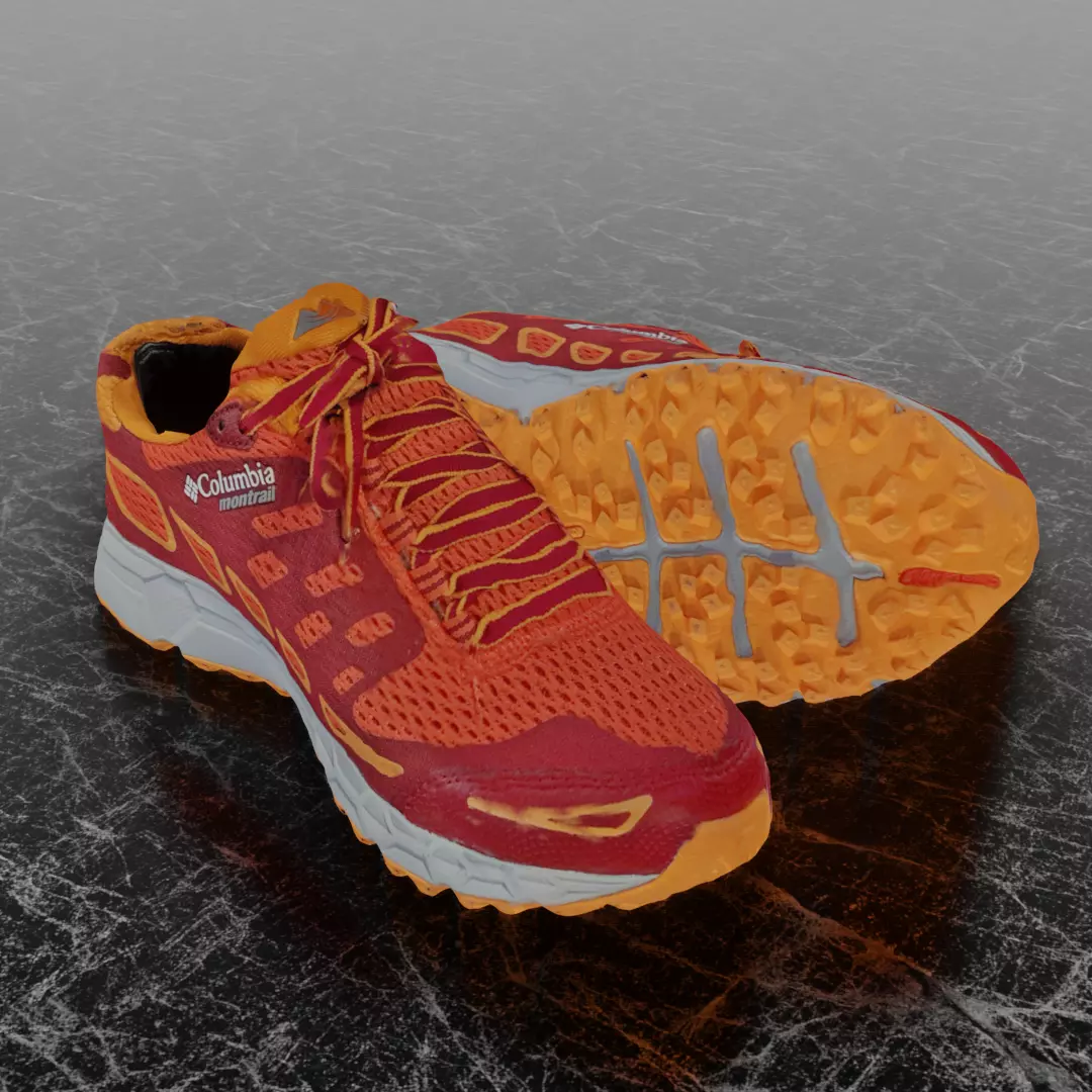 COLUMBIA MONTRAIL 3D SHOES  Low-poly 3D model_0