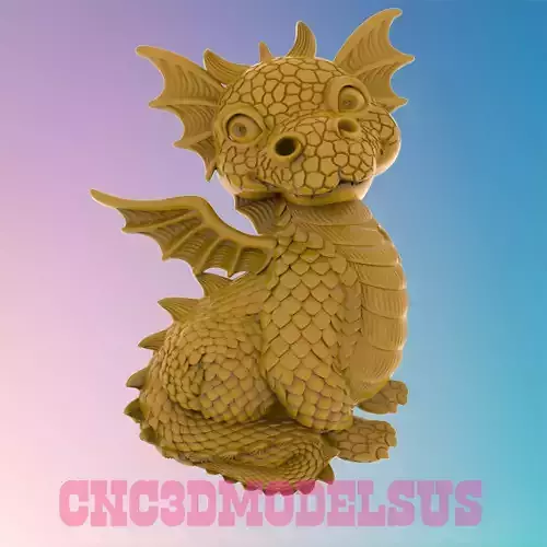 The Dragon 3D MODEL STL FILE FOR CNC ROUTER LASER