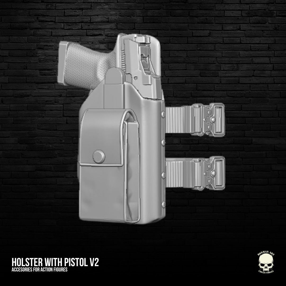 Holster V2 accessory 3D printable files for Action Figures 3D print model_14