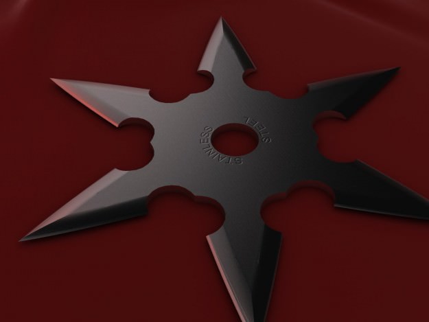 6 Point Shuriken 3D model_4