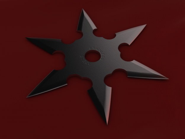 6 Point Shuriken 3D model_3