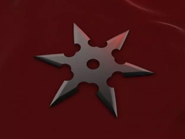 6 Point Shuriken 3D model_0