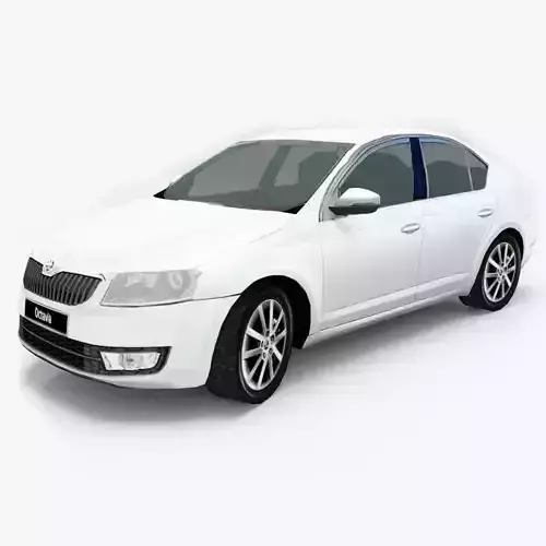 Skoda Octavia 2013 Low-poly 3D model