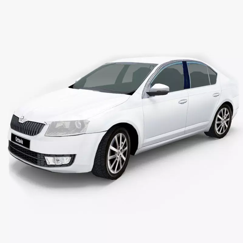 Skoda Octavia 2013 Low-poly 3D model