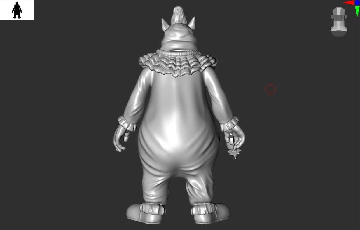 Fatso Klown Figure  3D print model_3