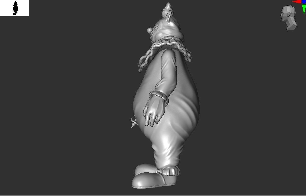 Fatso Klown Figure  3D print model_2