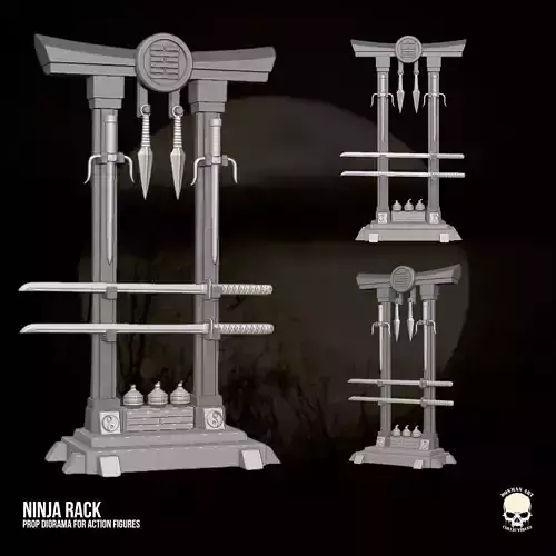 Ninja Rack 3D printable files for Action Figures 3D print model