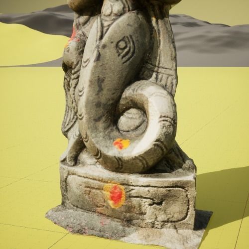Ketu Navagraha God Idol 3D model_2