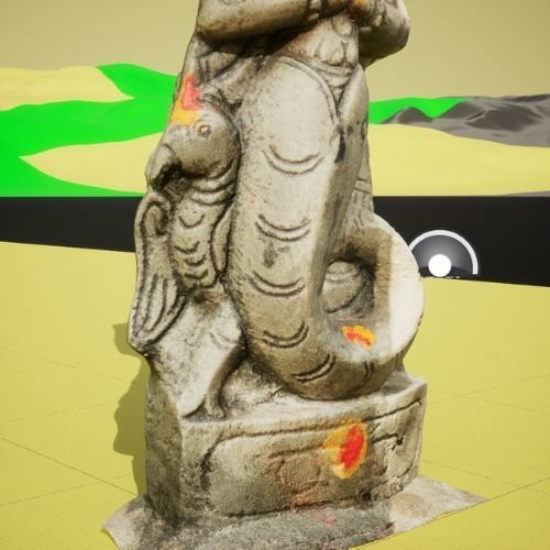 Ketu Navagraha God Idol 3D model_3