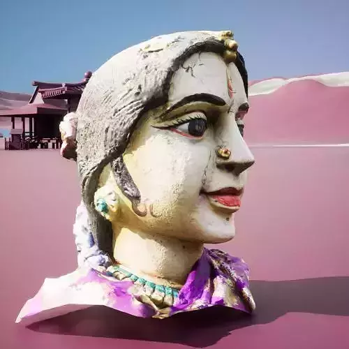 Indian Female Head Statue