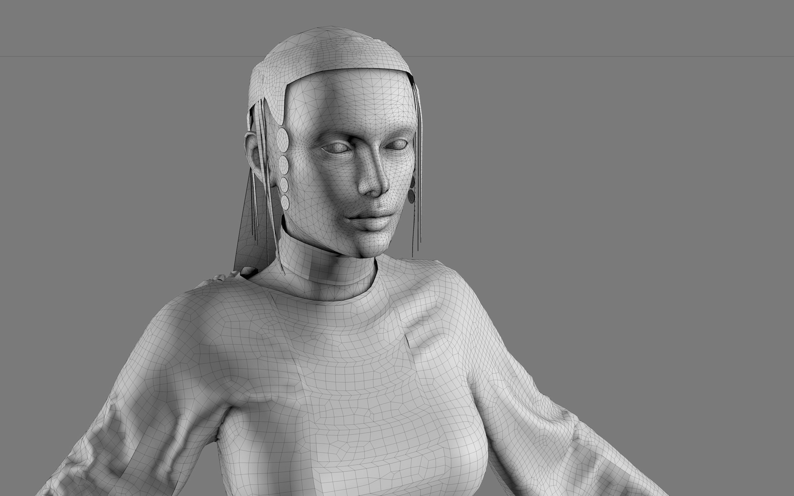 Ancient Egyptian Woman A-pose 3d Model 3D model_41