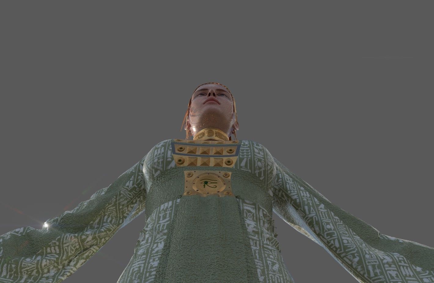 Ancient Egyptian Woman A-pose 3d Model 3D model_25