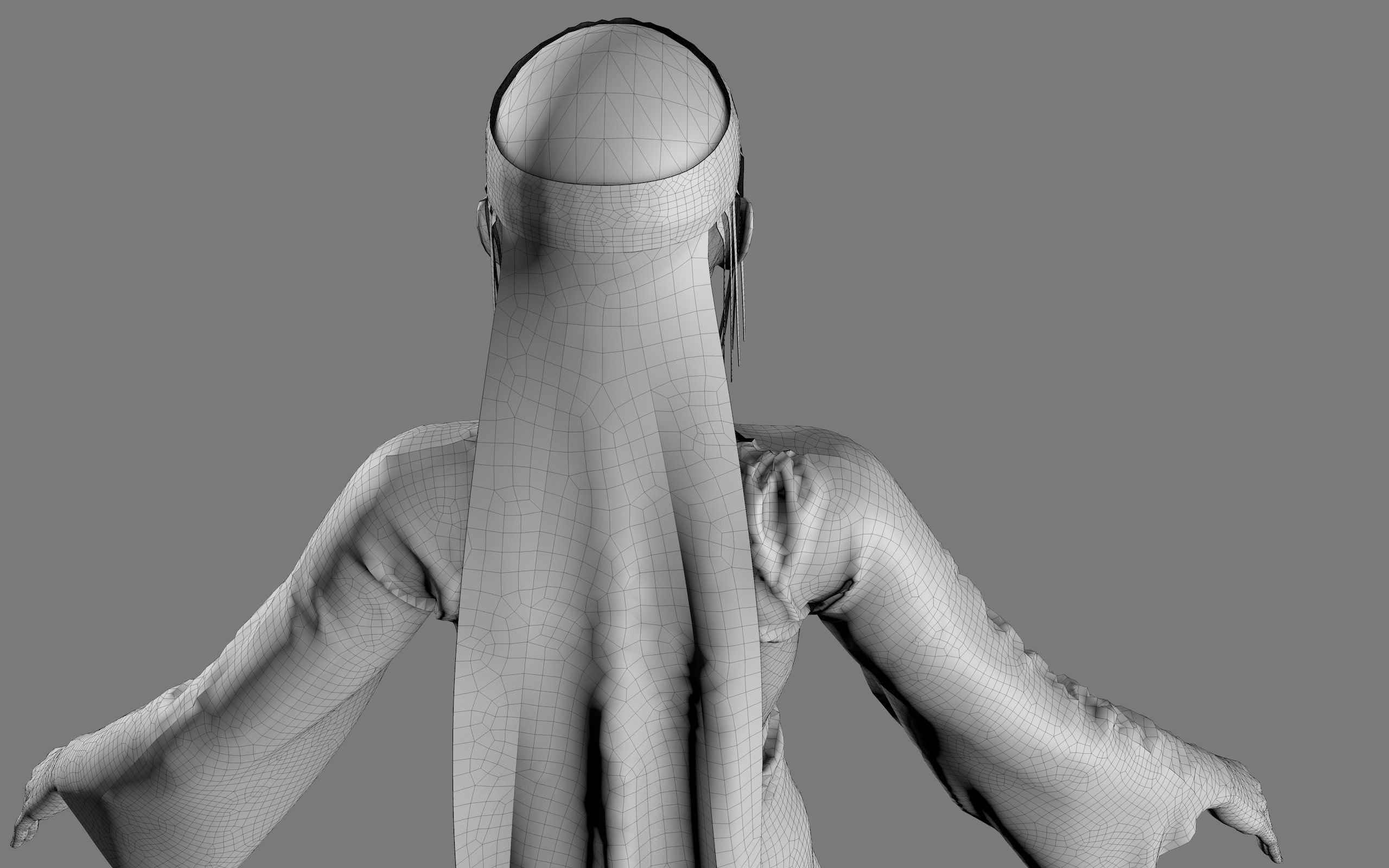 Ancient Egyptian Woman A-pose 3d Model 3D model_51