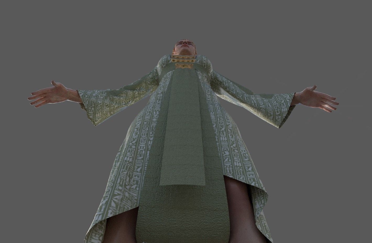 Ancient Egyptian Woman A-pose 3d Model 3D model_26