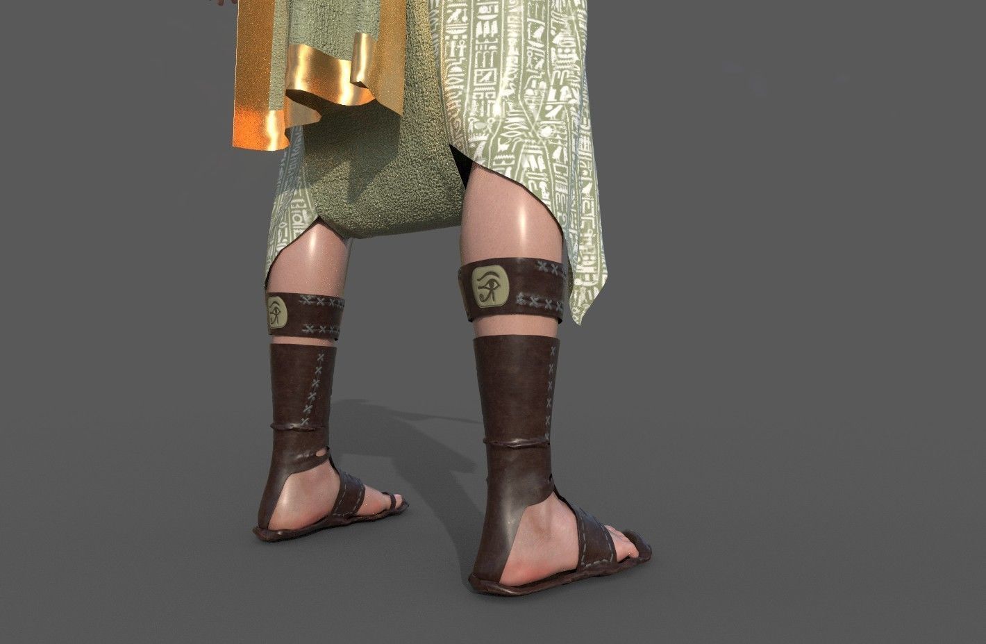 Ancient Egyptian Woman A-pose 3d Model 3D model_15