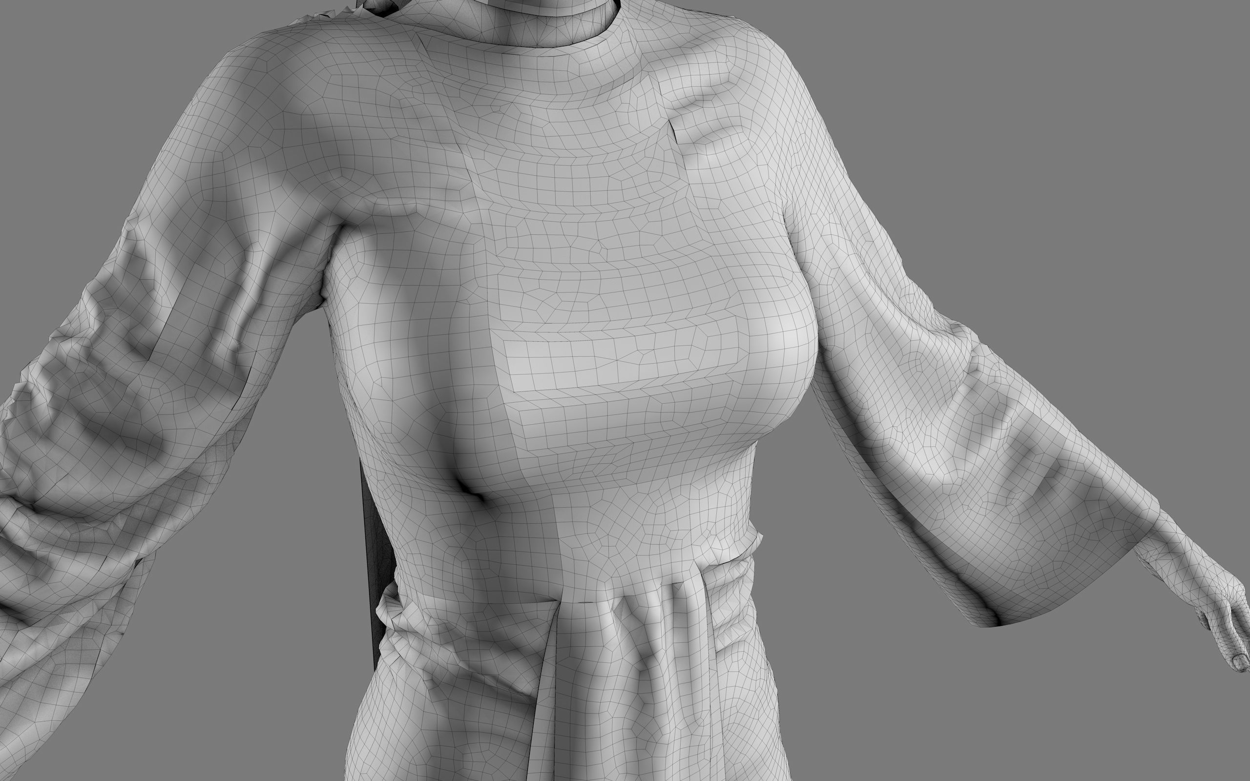 Ancient Egyptian Woman A-pose 3d Model 3D model_46