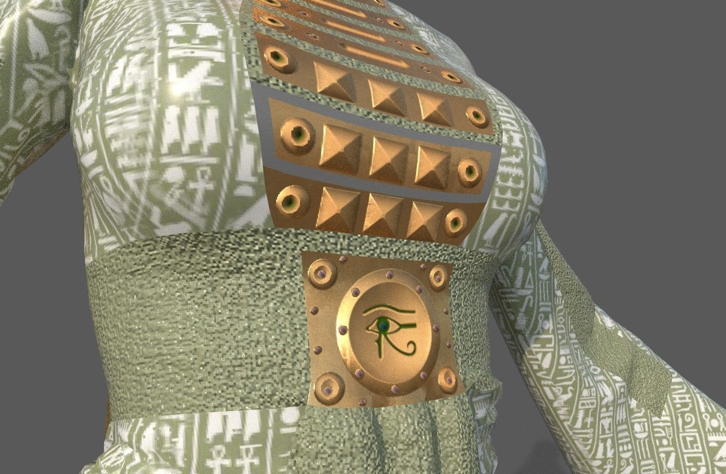 Ancient Egyptian Woman A-pose 3d Model 3D model_12