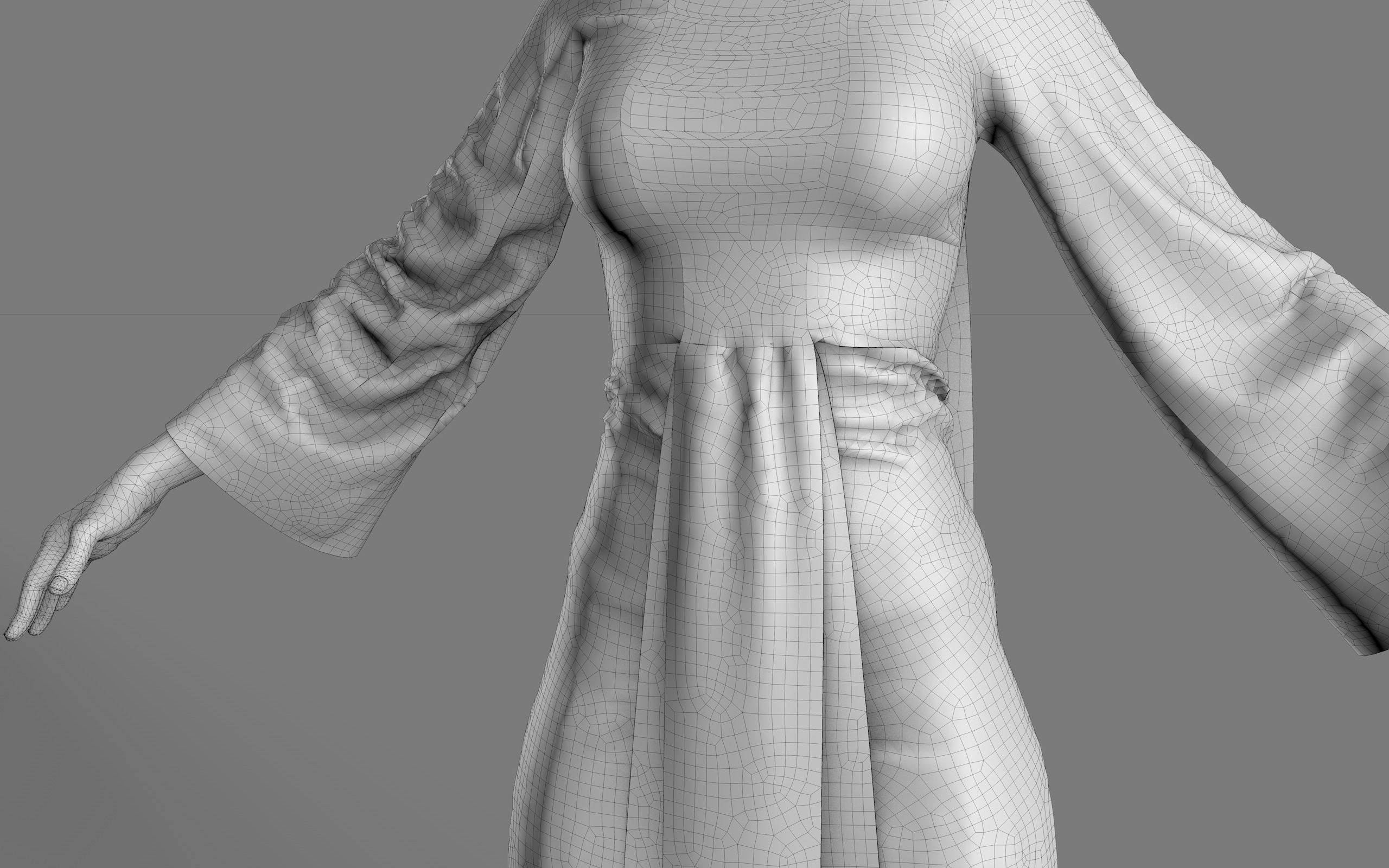 Ancient Egyptian Woman A-pose 3d Model 3D model_48