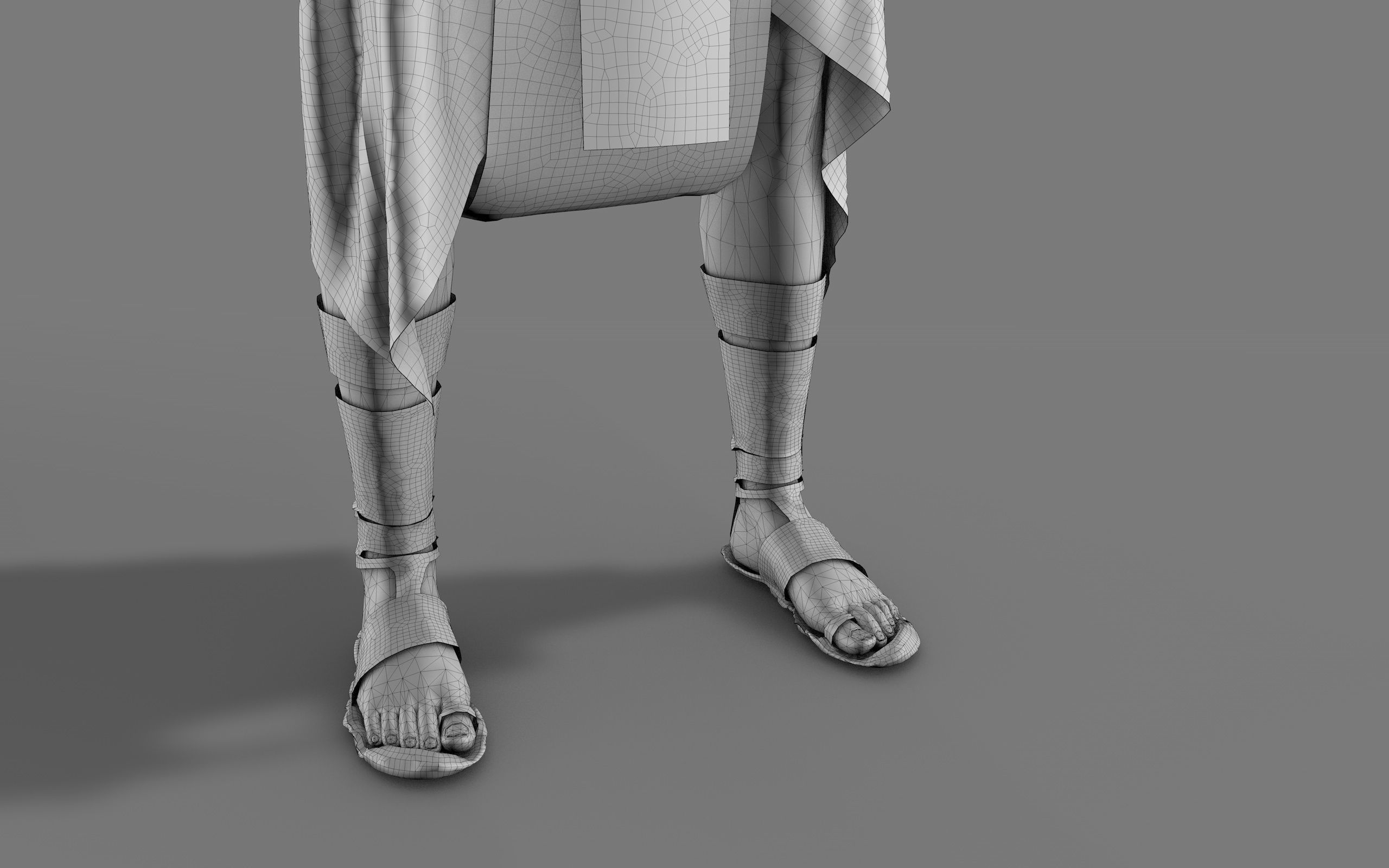 Ancient Egyptian Woman A-pose 3d Model 3D model_44