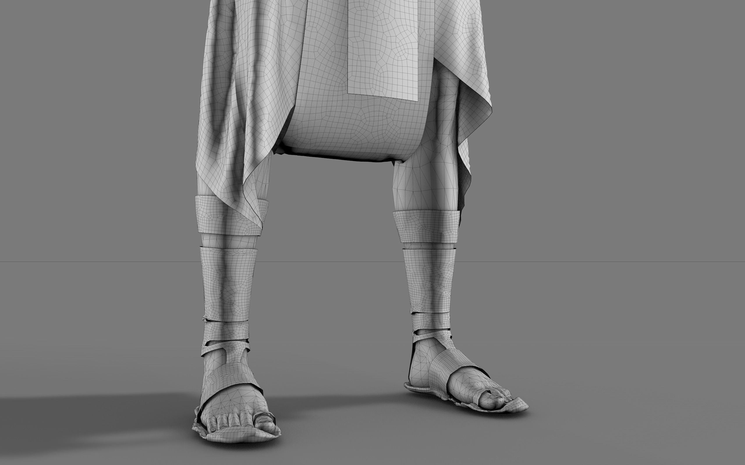 Ancient Egyptian Woman A-pose 3d Model 3D model_43