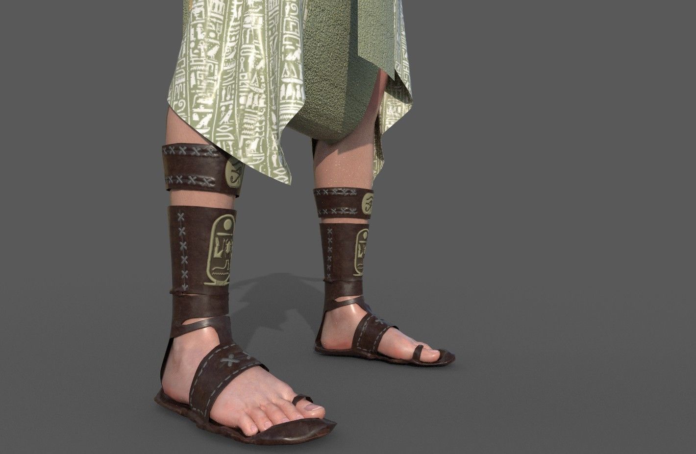 Ancient Egyptian Woman A-pose 3d Model 3D model_14