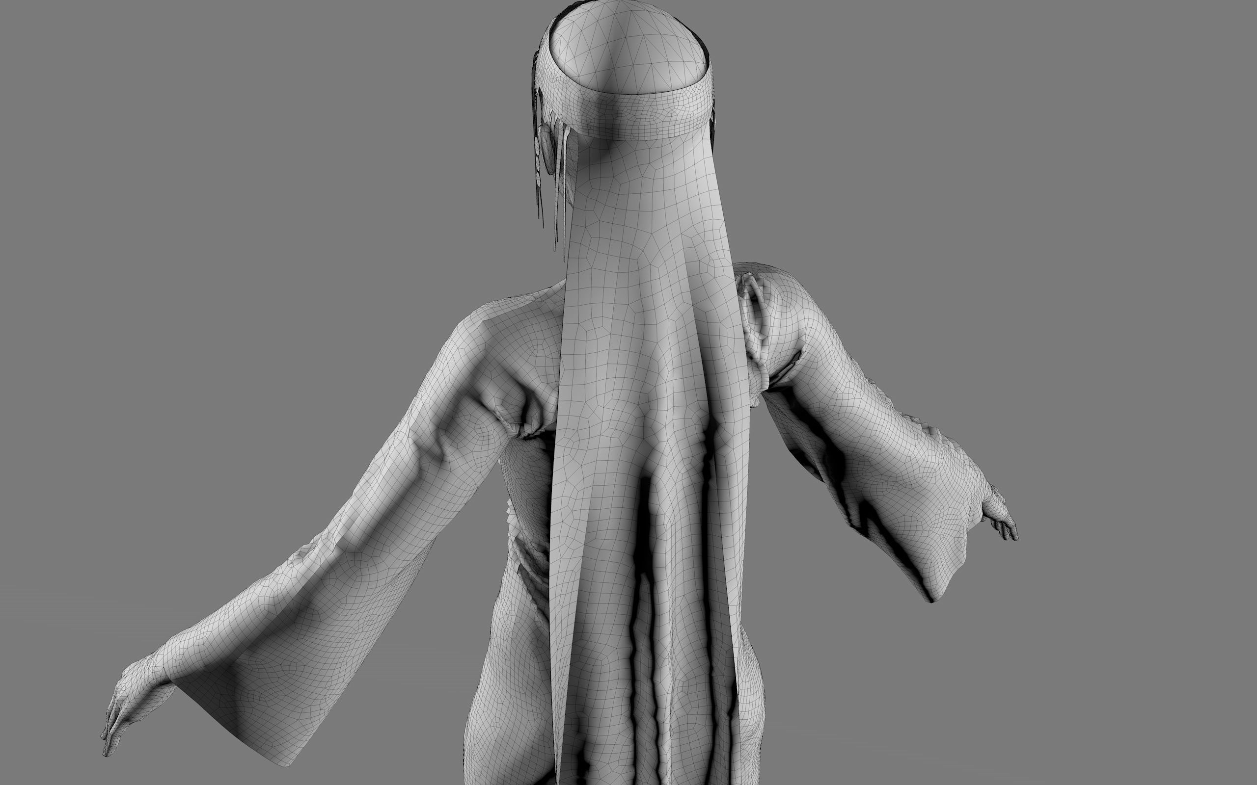 Ancient Egyptian Woman A-pose 3d Model 3D model_52