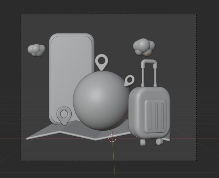 Travel 3d Illustration Icon Pack 3D model_18
