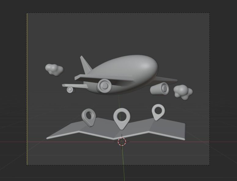 Travel 3d Illustration Icon Pack 3D model_13