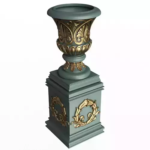 Flower Pot 011 Green