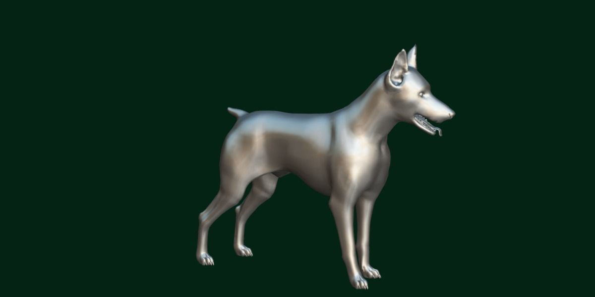 Dobermann Pinscher Dog Breed  3D model_23