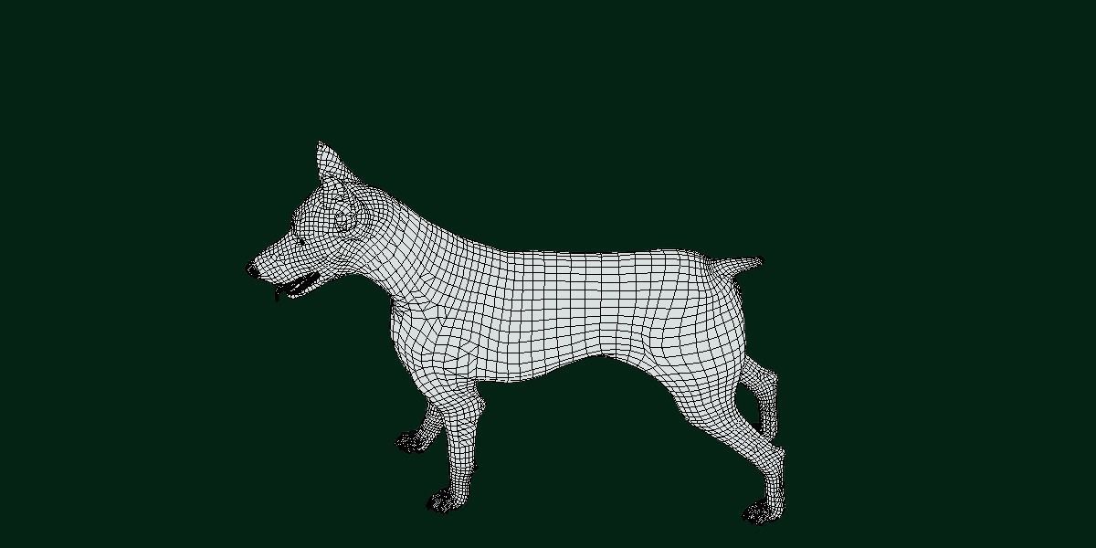 Dobermann Pinscher Dog Breed  3D model_9