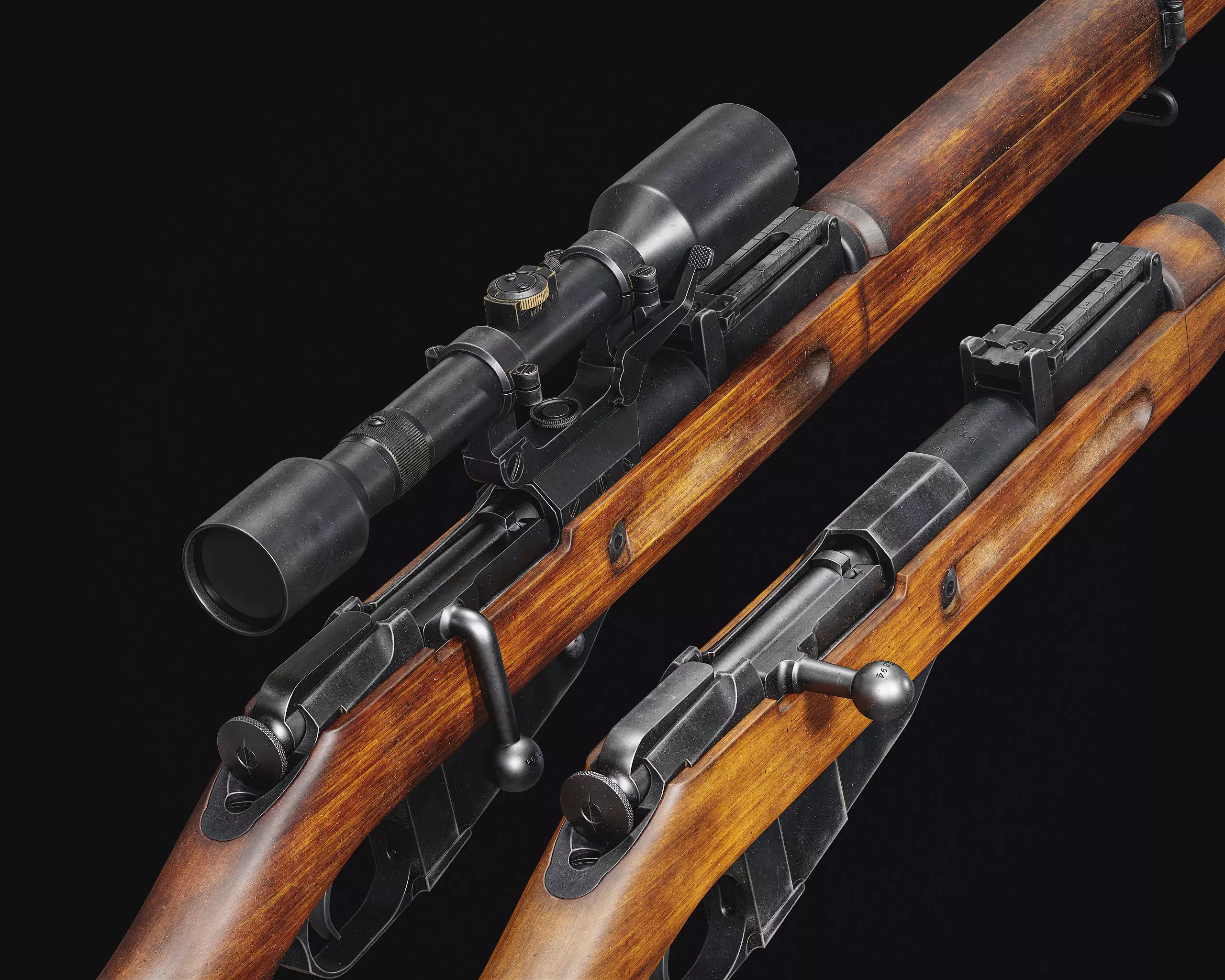 Finnish Mosin  Low-poly 3D model_0