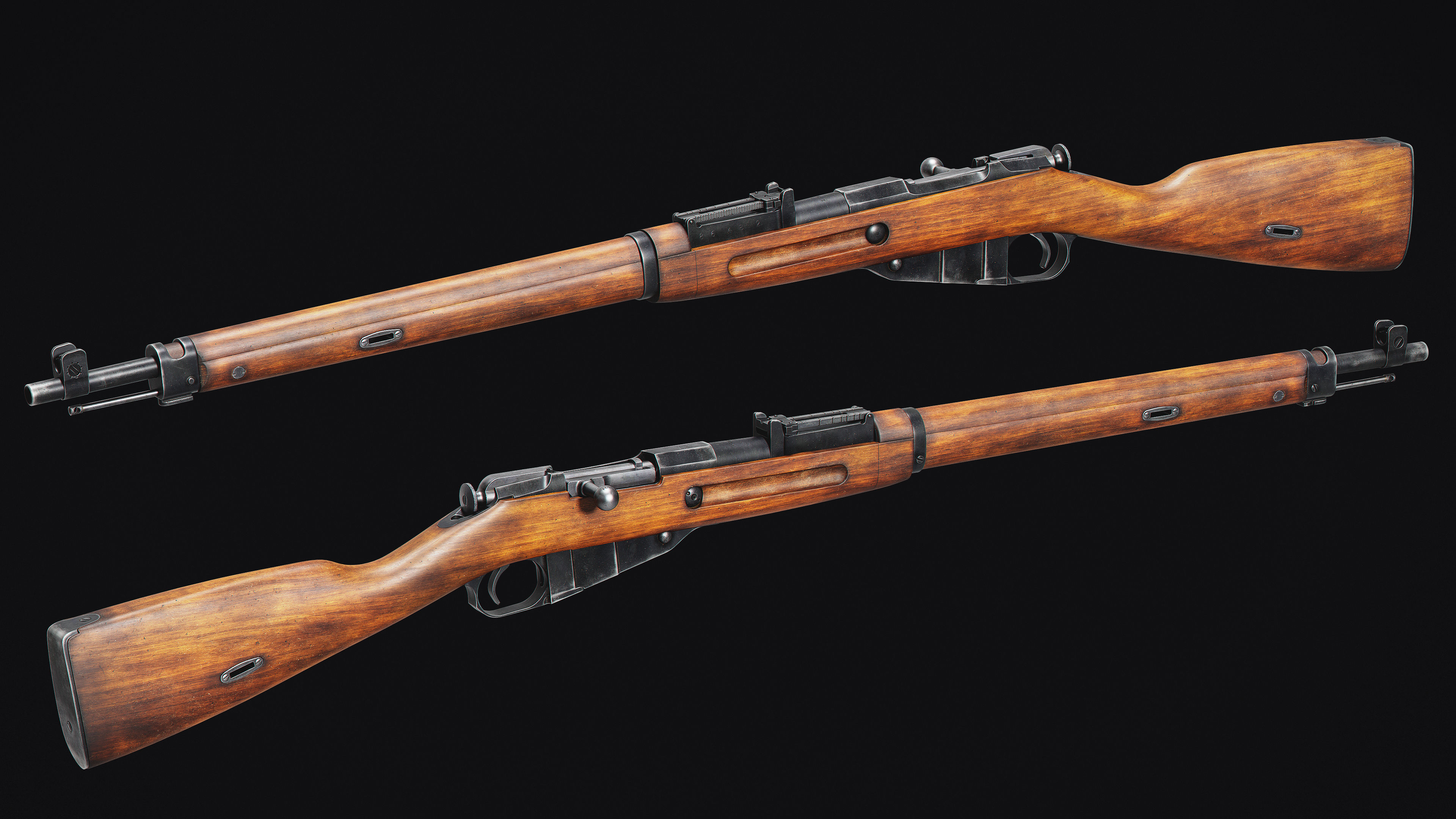 Finnish Mosin  Low-poly 3D model_3
