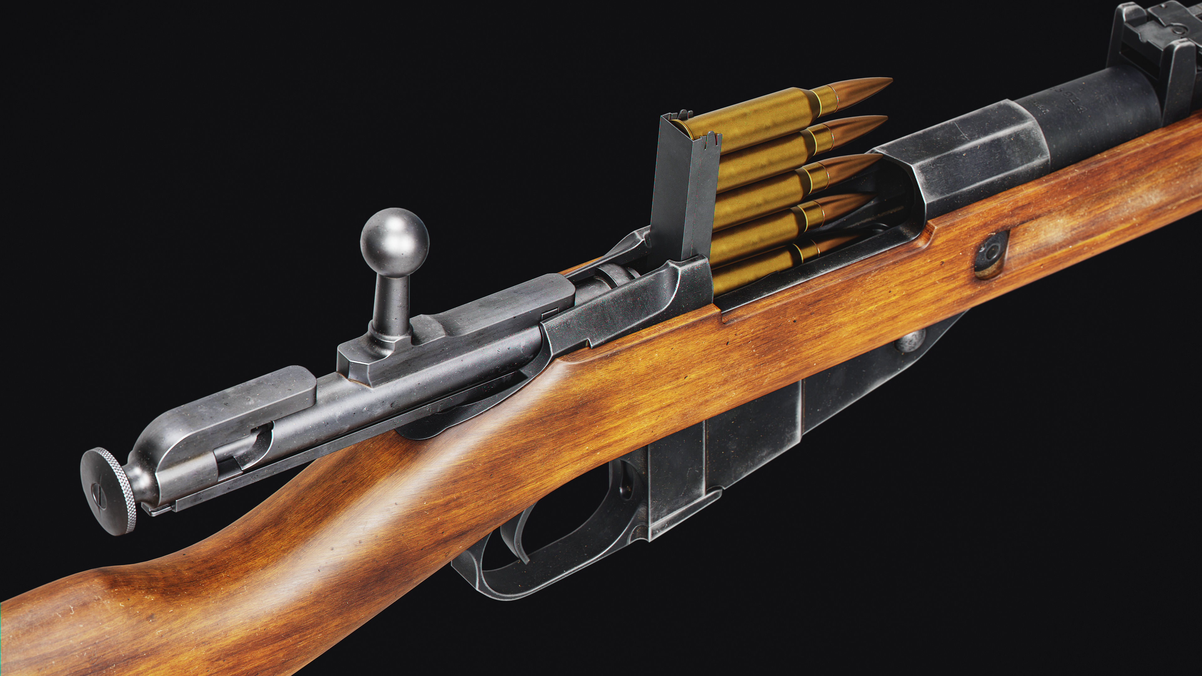 Finnish Mosin  Low-poly 3D model_5