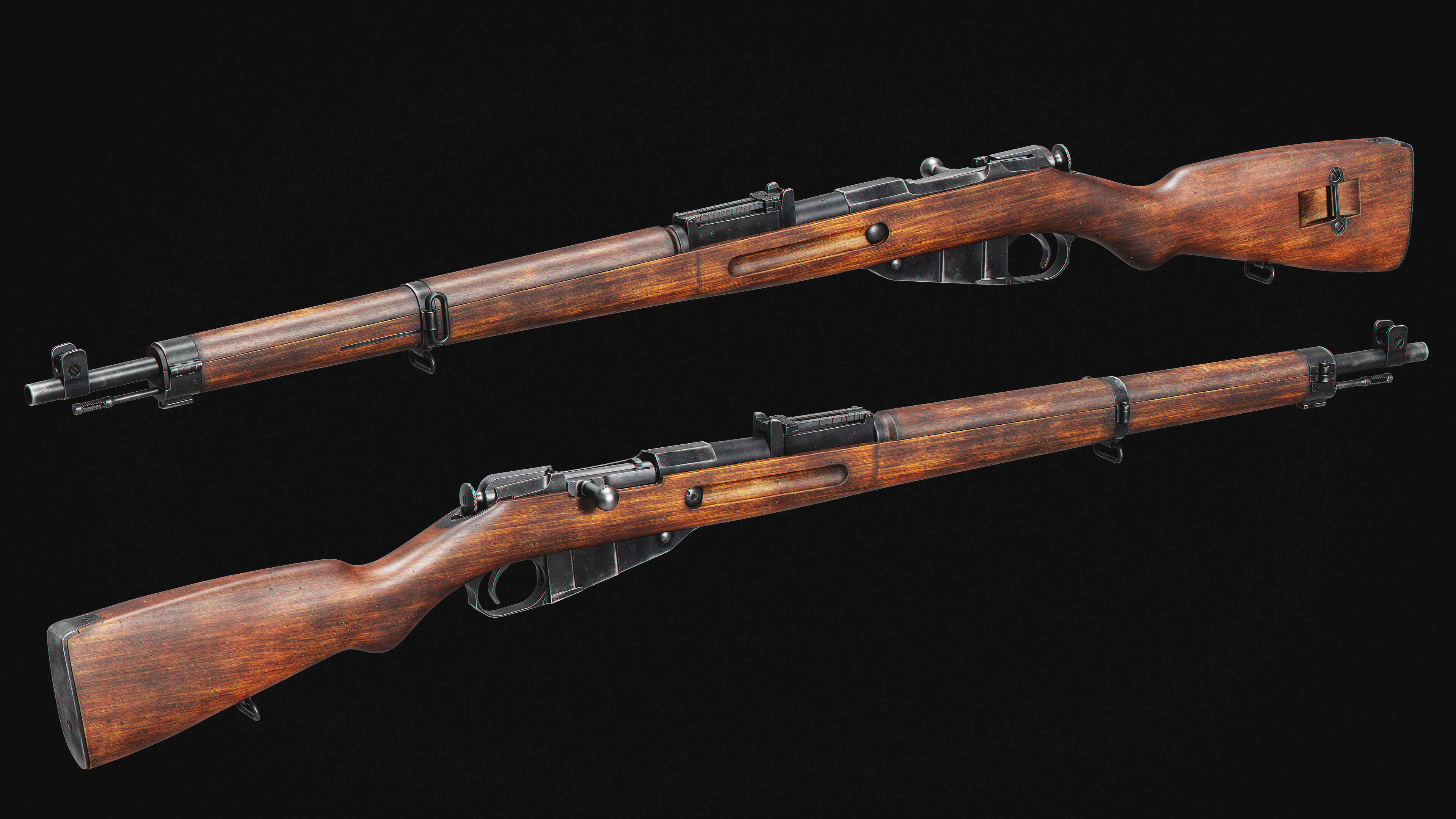 Finnish Mosin  Low-poly 3D model_2