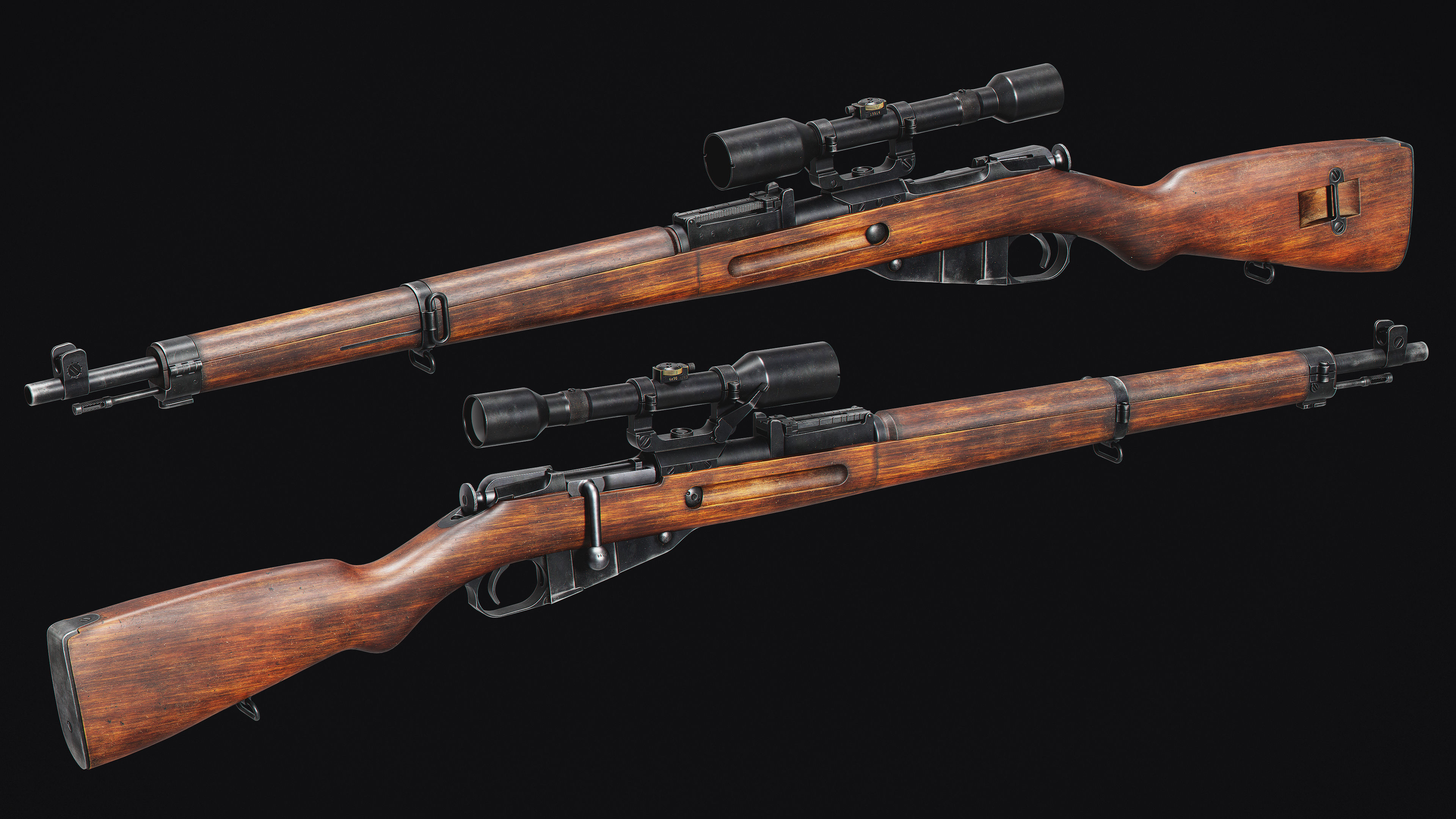 Finnish Mosin  Low-poly 3D model_4