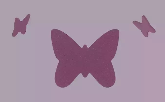 Glitter Paper Butterfly 3D model
