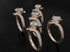 Solitaire ring with 5 head options 3D print model_1