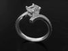 Solitaire ring with 5 head options 3D print model_3