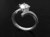 Solitaire ring with 5 head options 3D print model_6