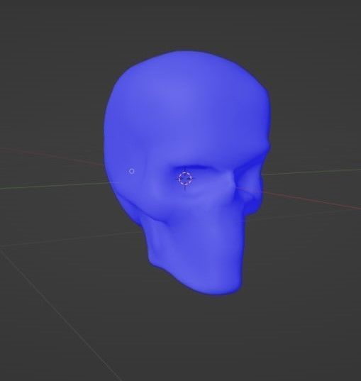 Golden Grimy Cranium LowPoly Low-poly 3D model_8