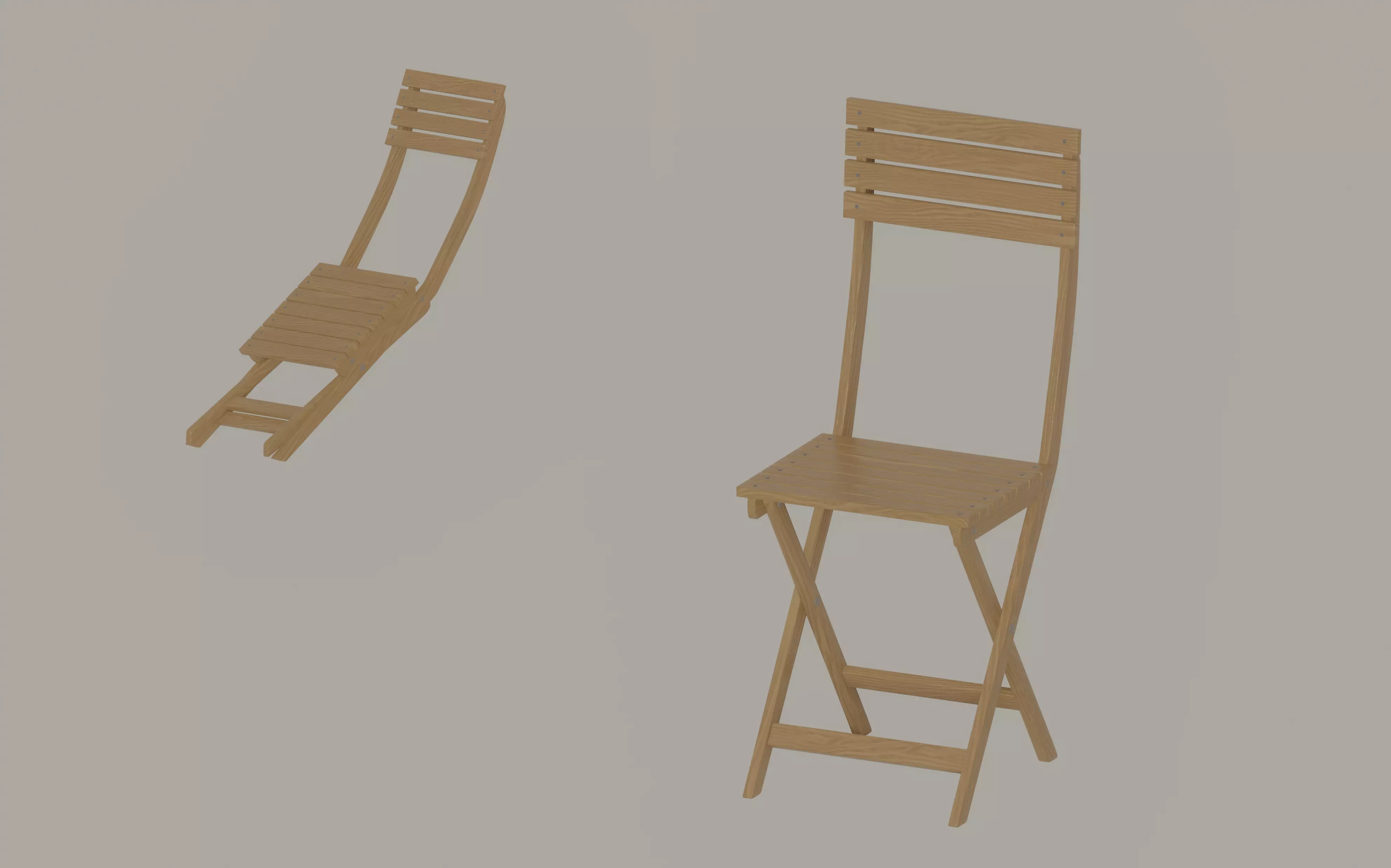 Folding Chair 3D model_0