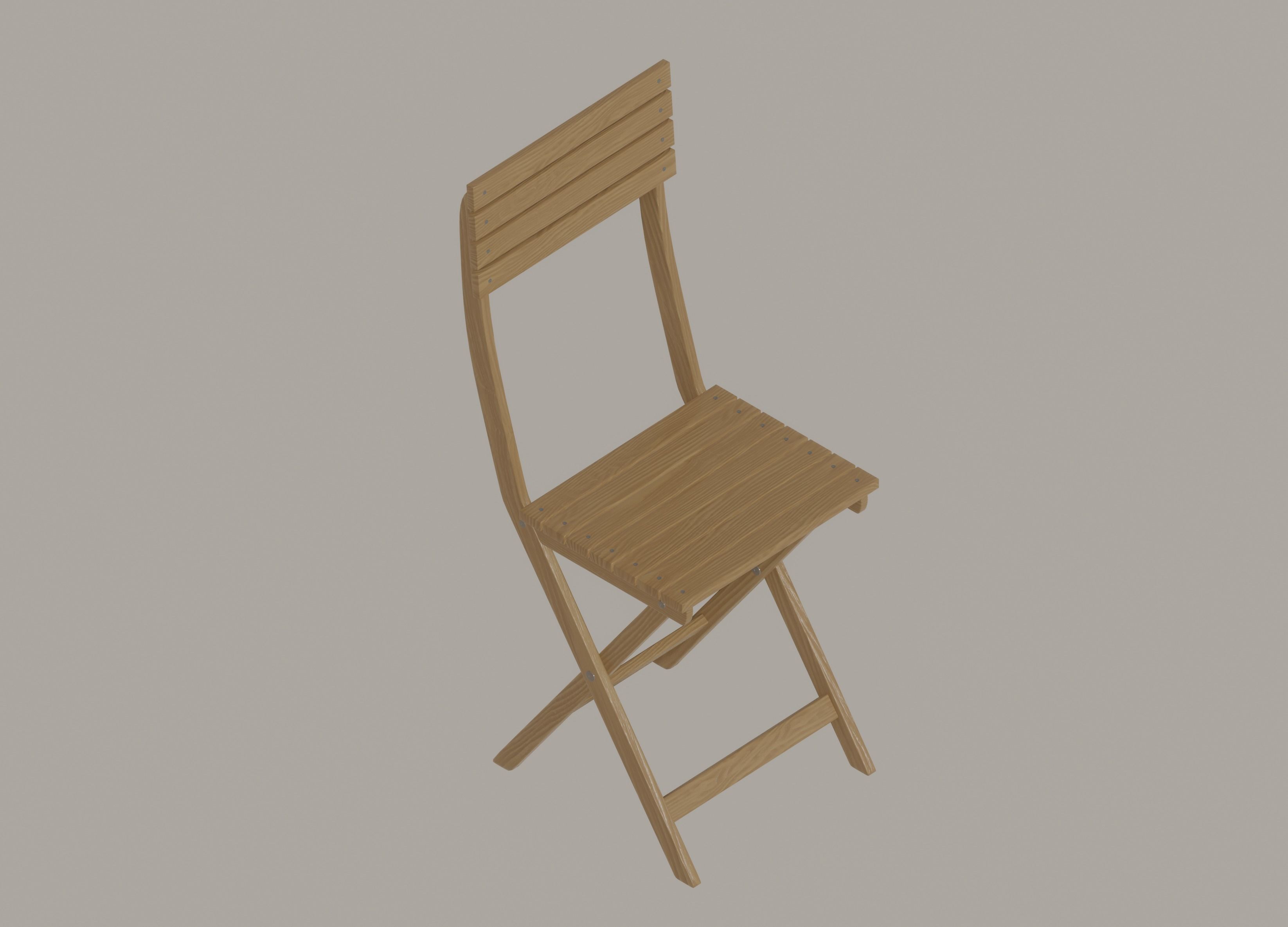 Folding Chair 3D model_4