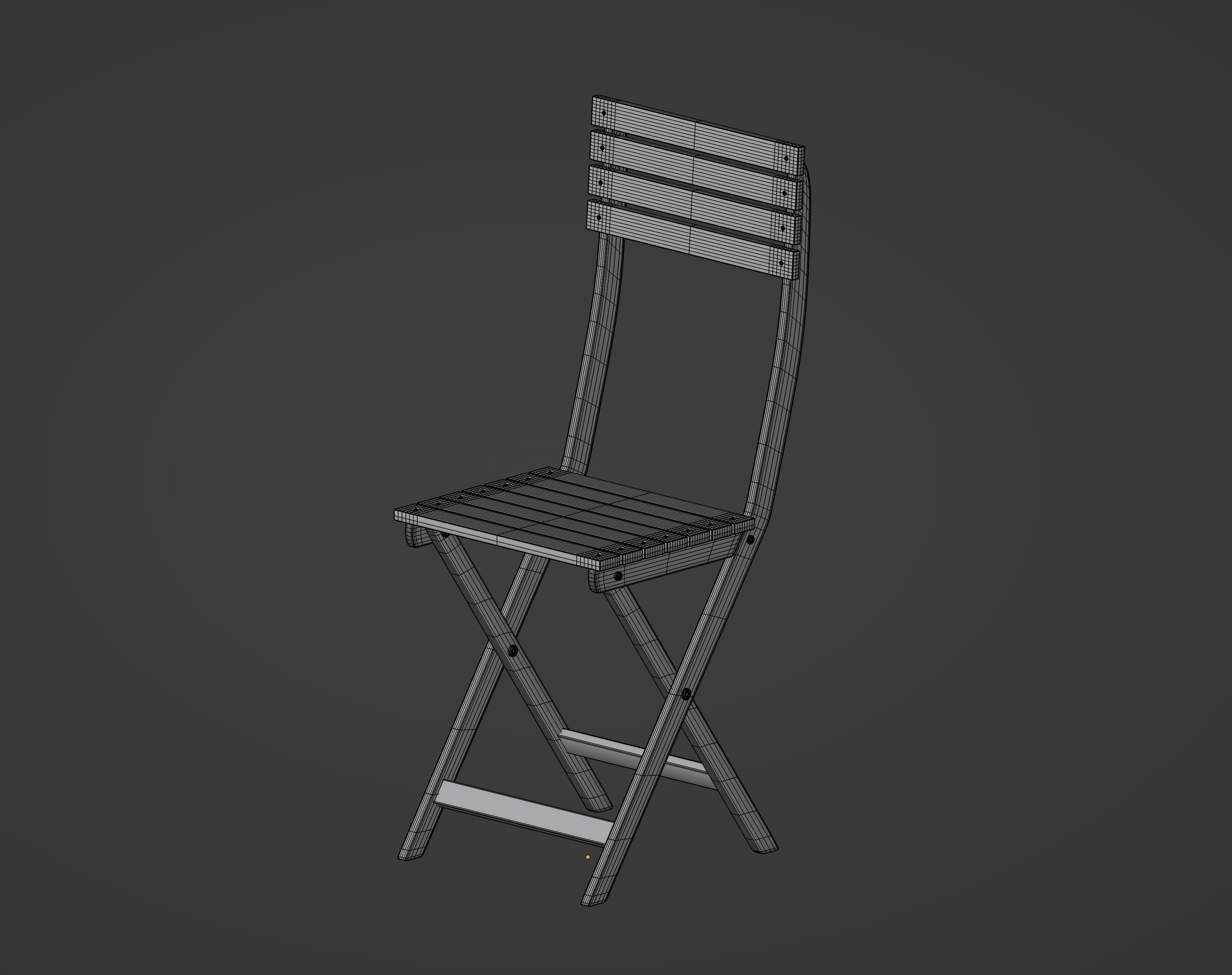 Folding Chair 3D model_16