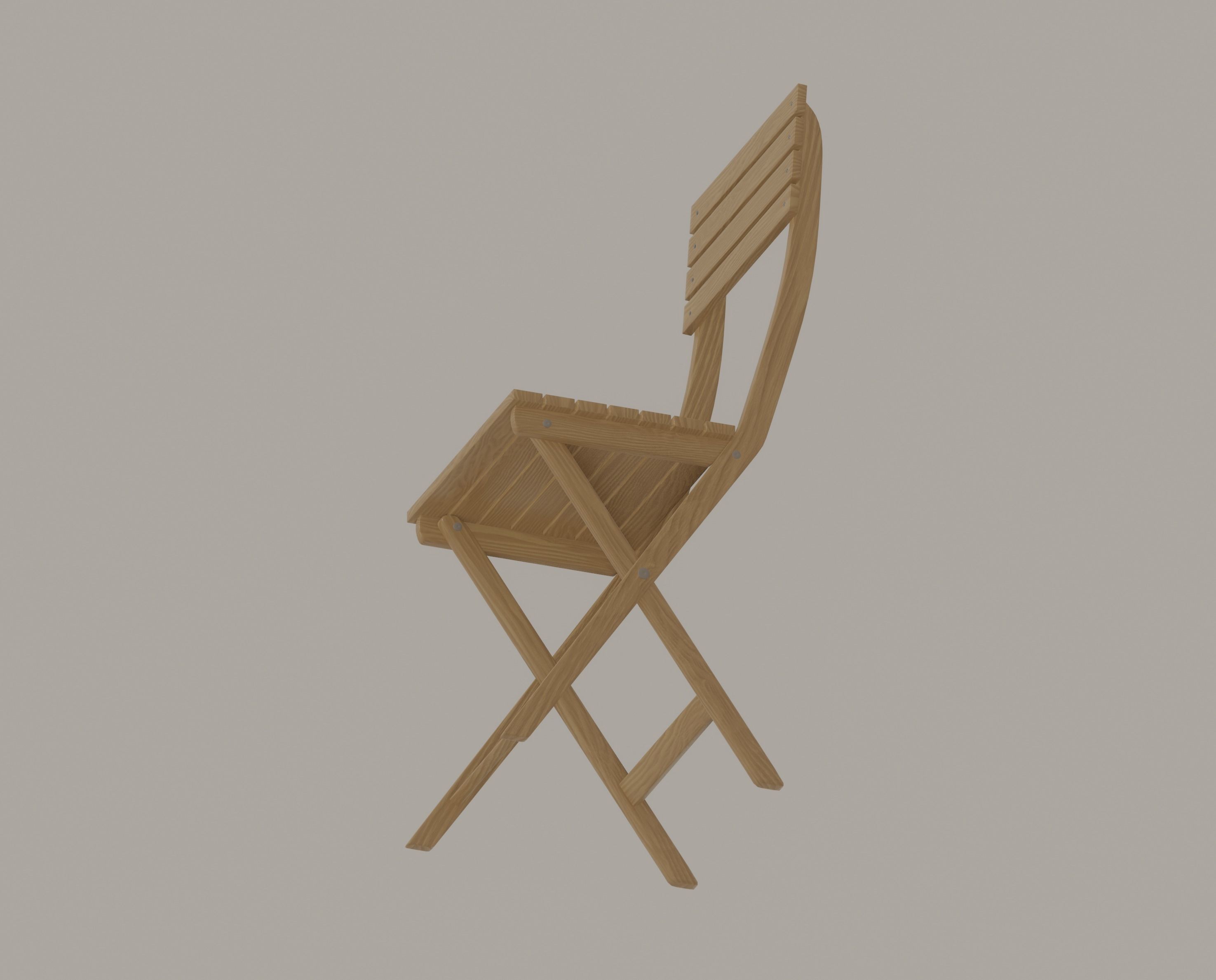 Folding Chair 3D model_6